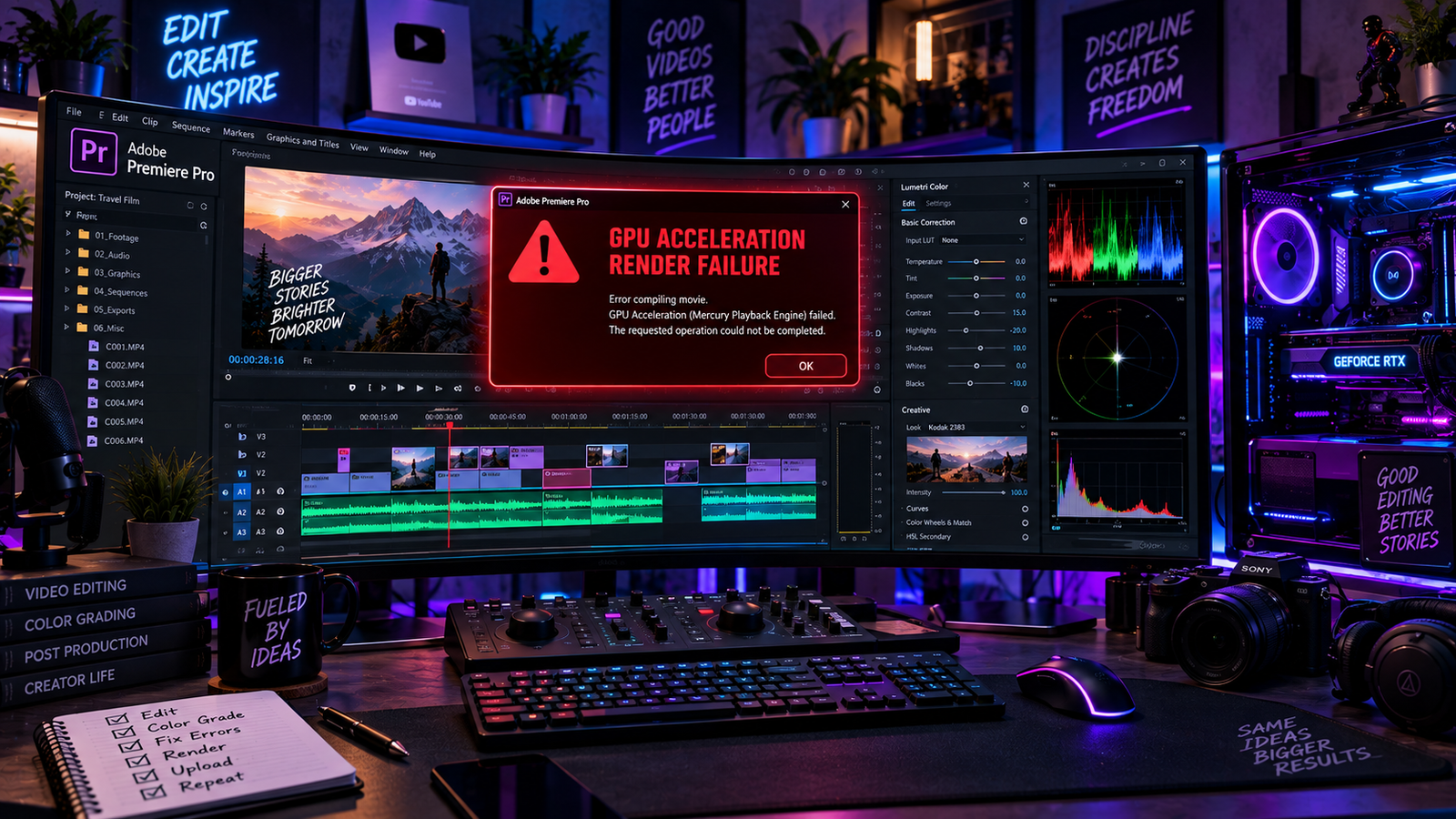 gpu render error in premiere pro